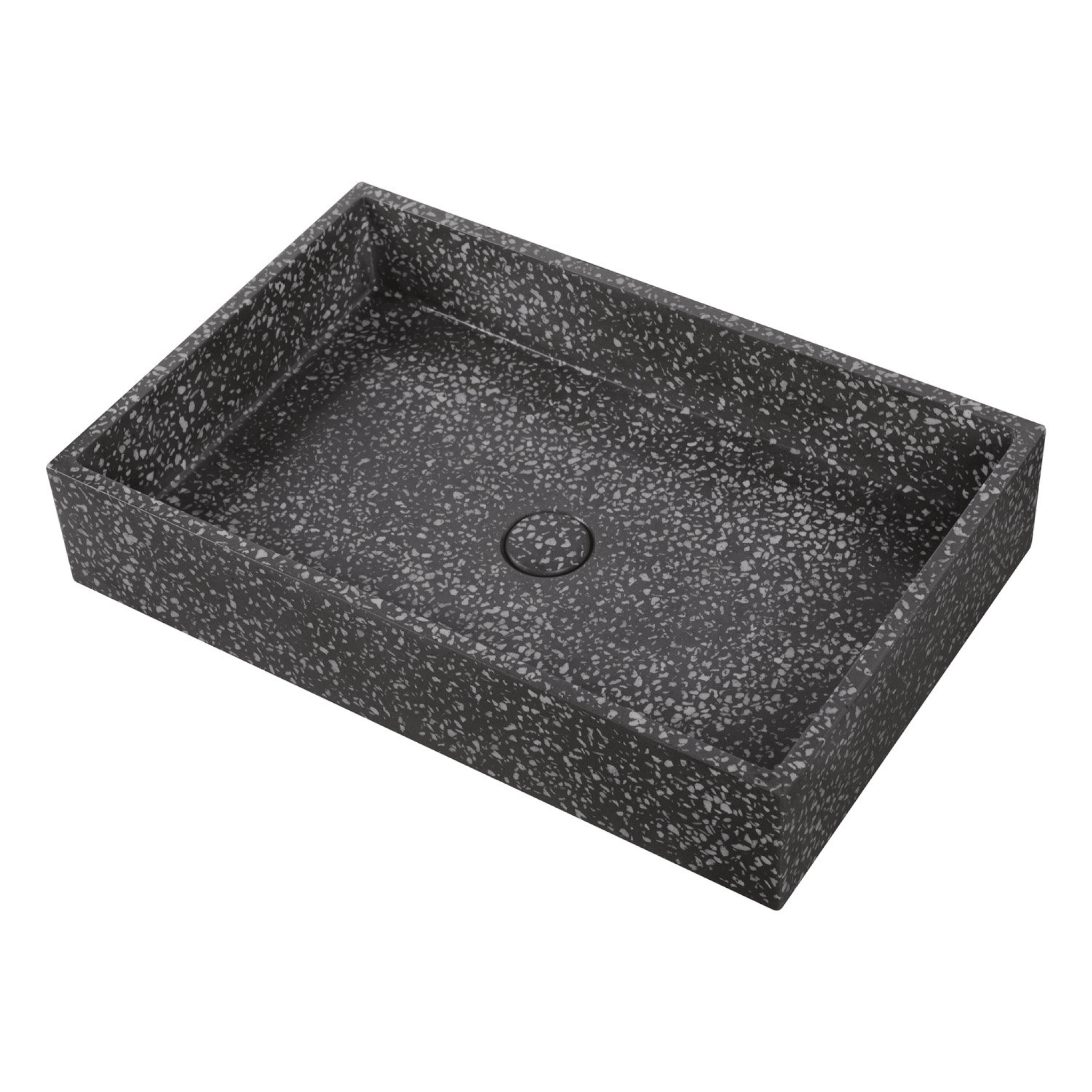 Lavabo D'Appoggio 60x39 Cm Con Piletta Di Scarico Karag "Dion" Volcano