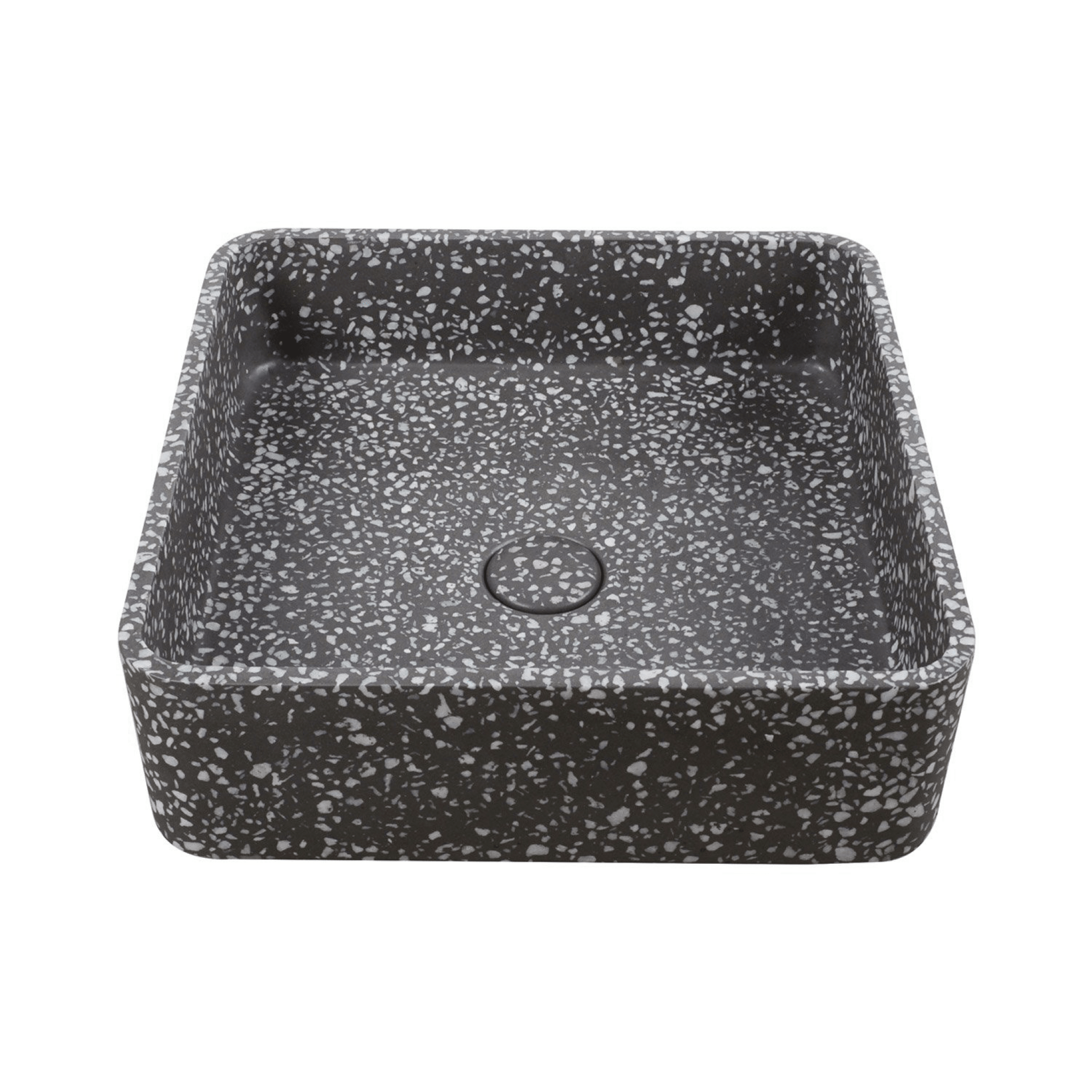 Lavabo D'Appoggio 39x39 Cm Con Piletta Di Scarico Karag "Ira" Volcano