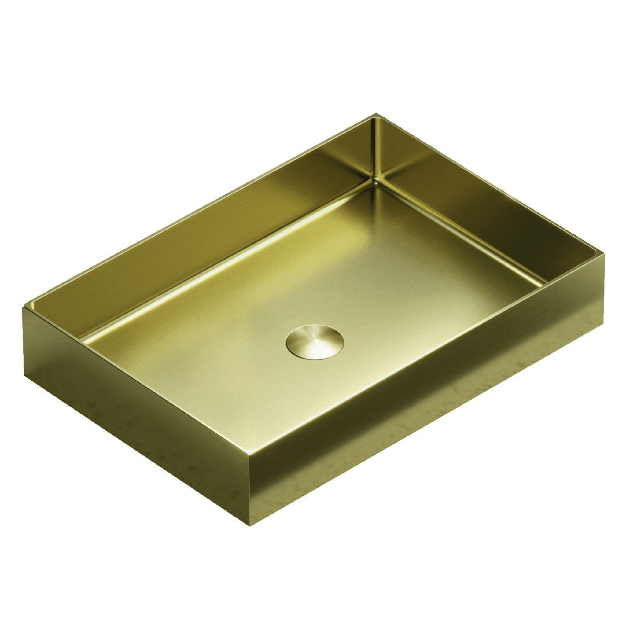 Lavabo D'Appoggio 55x38 Cm Con Piletta Di Scarico Karag "Saturn" Oro