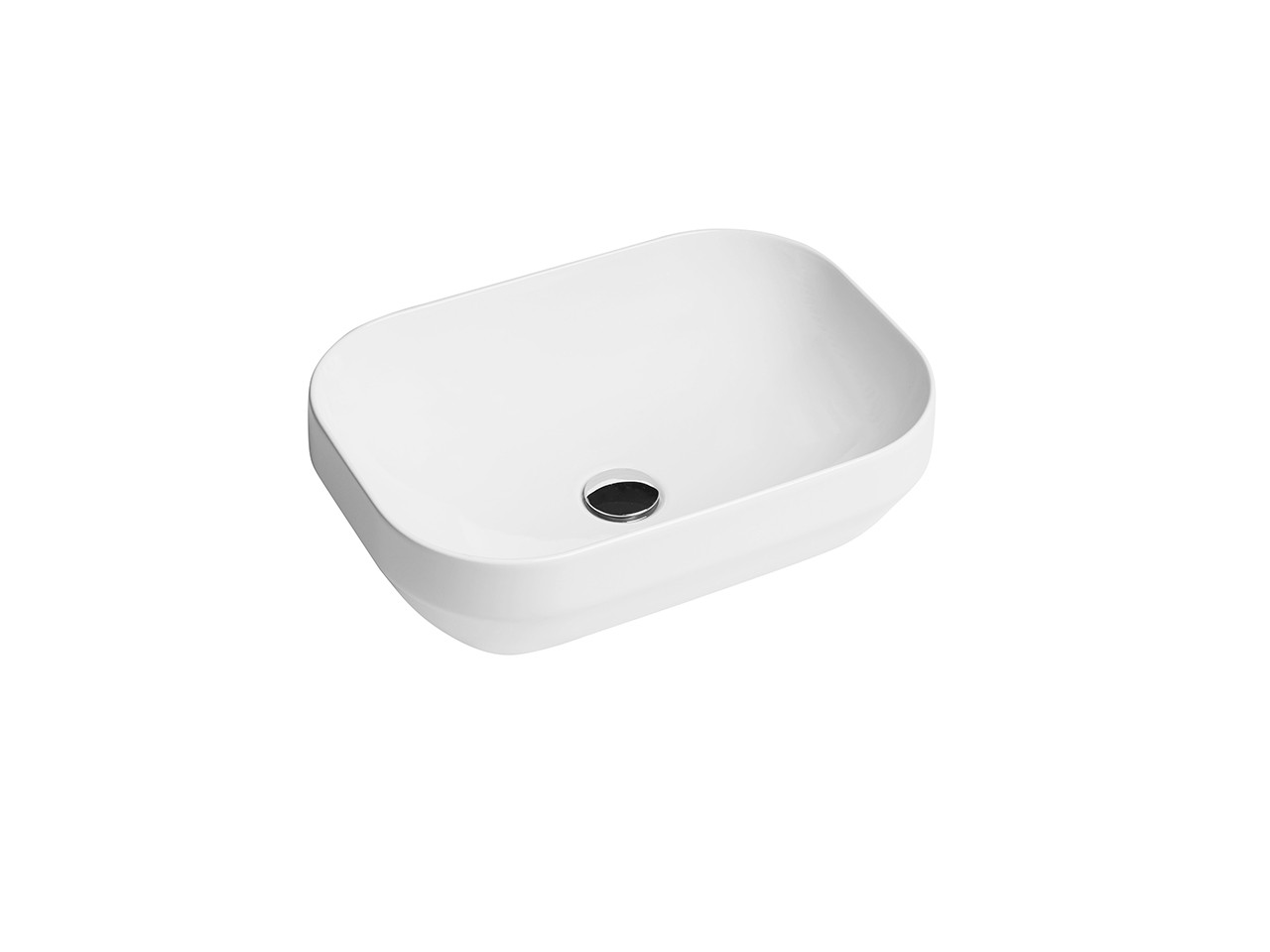 Lavabo da Appoggio Decus Rettangolare 50 cm in Ceramica Bianco Opaco-68910