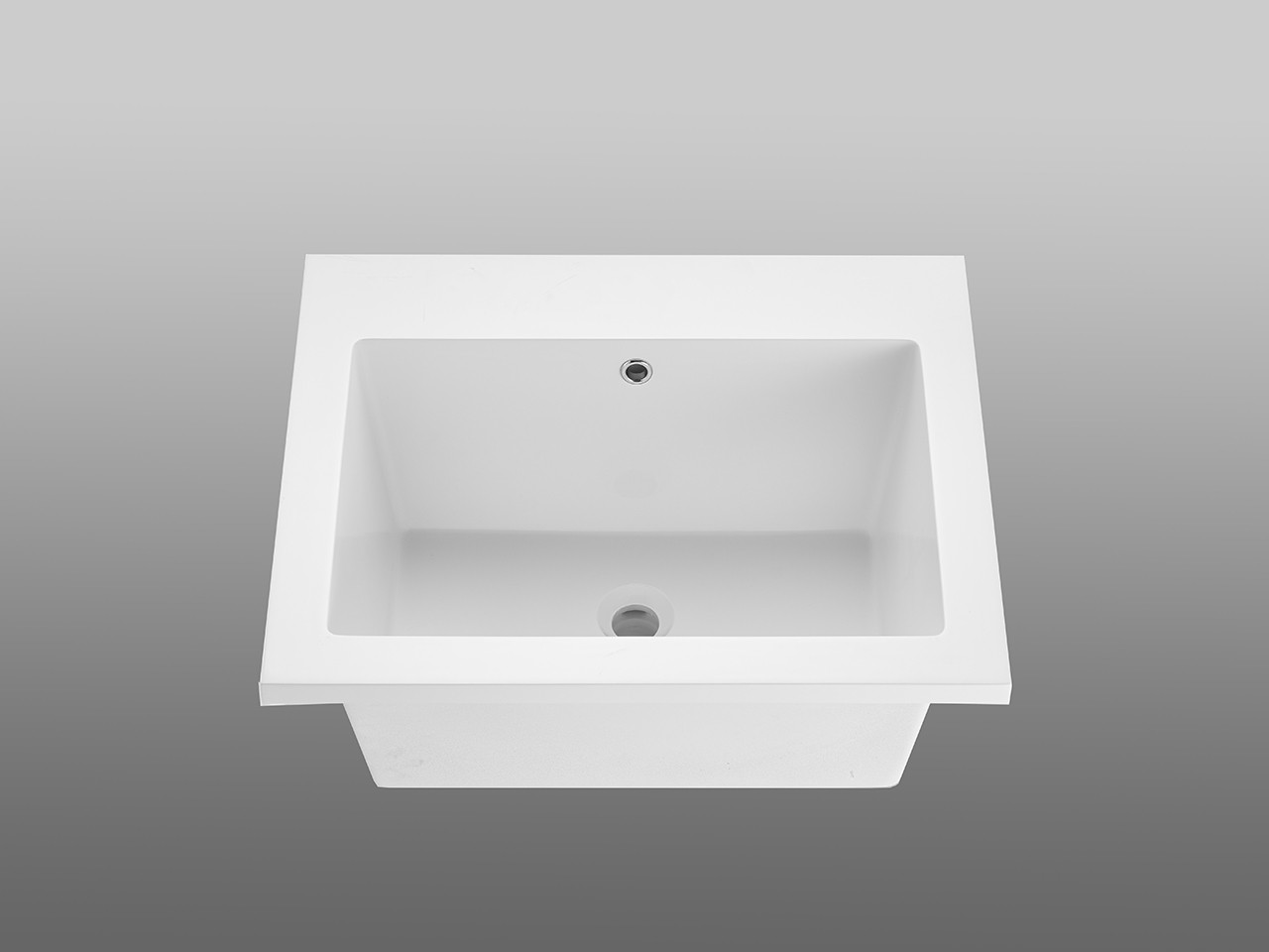 Lavabo Lavatoio da Incasso Sabbia 60x50 cm in Resina Bianco Lucido-78451