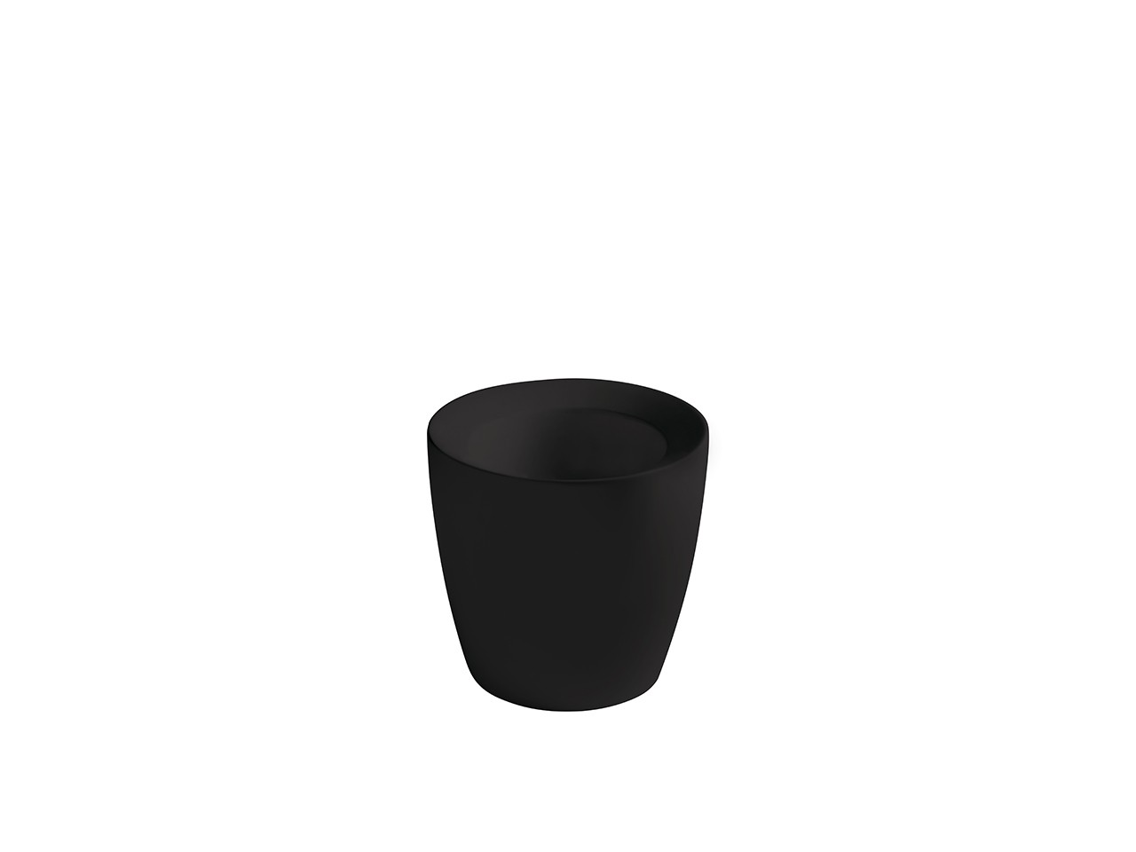 Lavabo Semi Freestanding Kracklite H45 cm in Ceramica Nero Opaco-68921