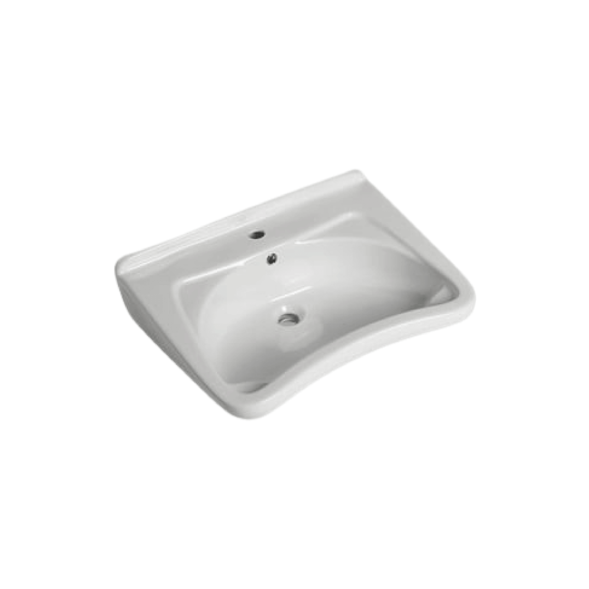 Lavabo Sospeso 65x51,5 Cm Bianco Lucido
