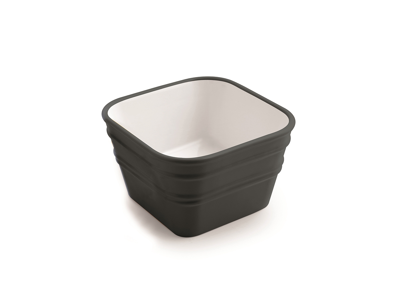 Lavabo Sospeso/Appoggio Bacile Qubo 40X40XH25 in Ceramica Grigio Opaco-64815