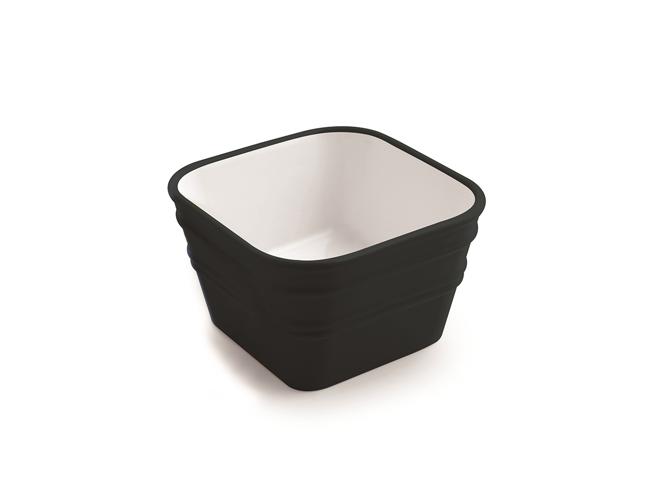 Lavabo Sospeso/Appoggio Bacile Qubo 40X40XH25 in Ceramica Nero Opaco-64817