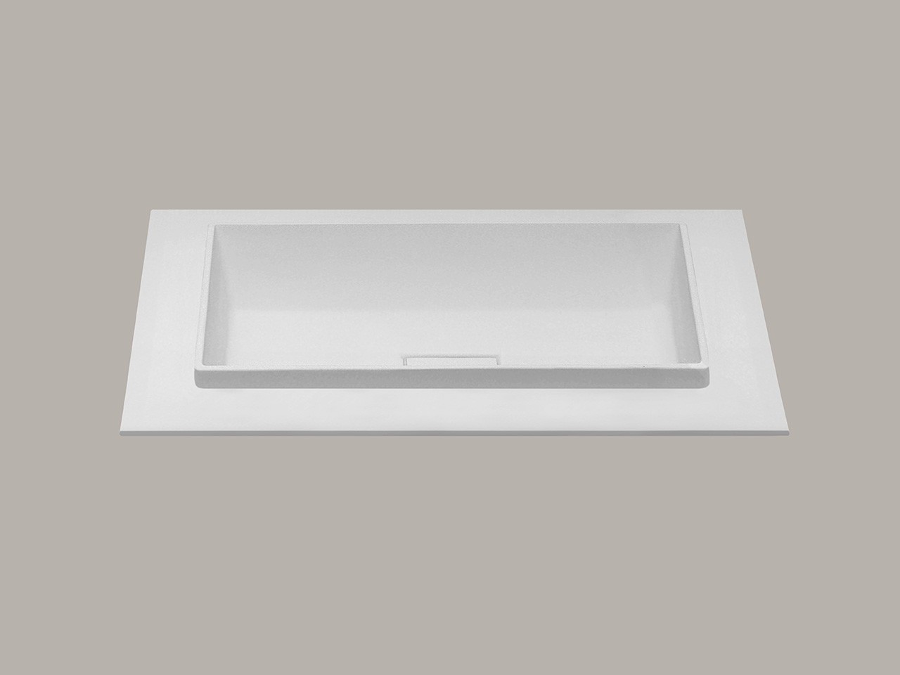 Lavabo Star 70,5x51,5 cm con Vasca a Semincasso in Resina Bianco Opaco-76529