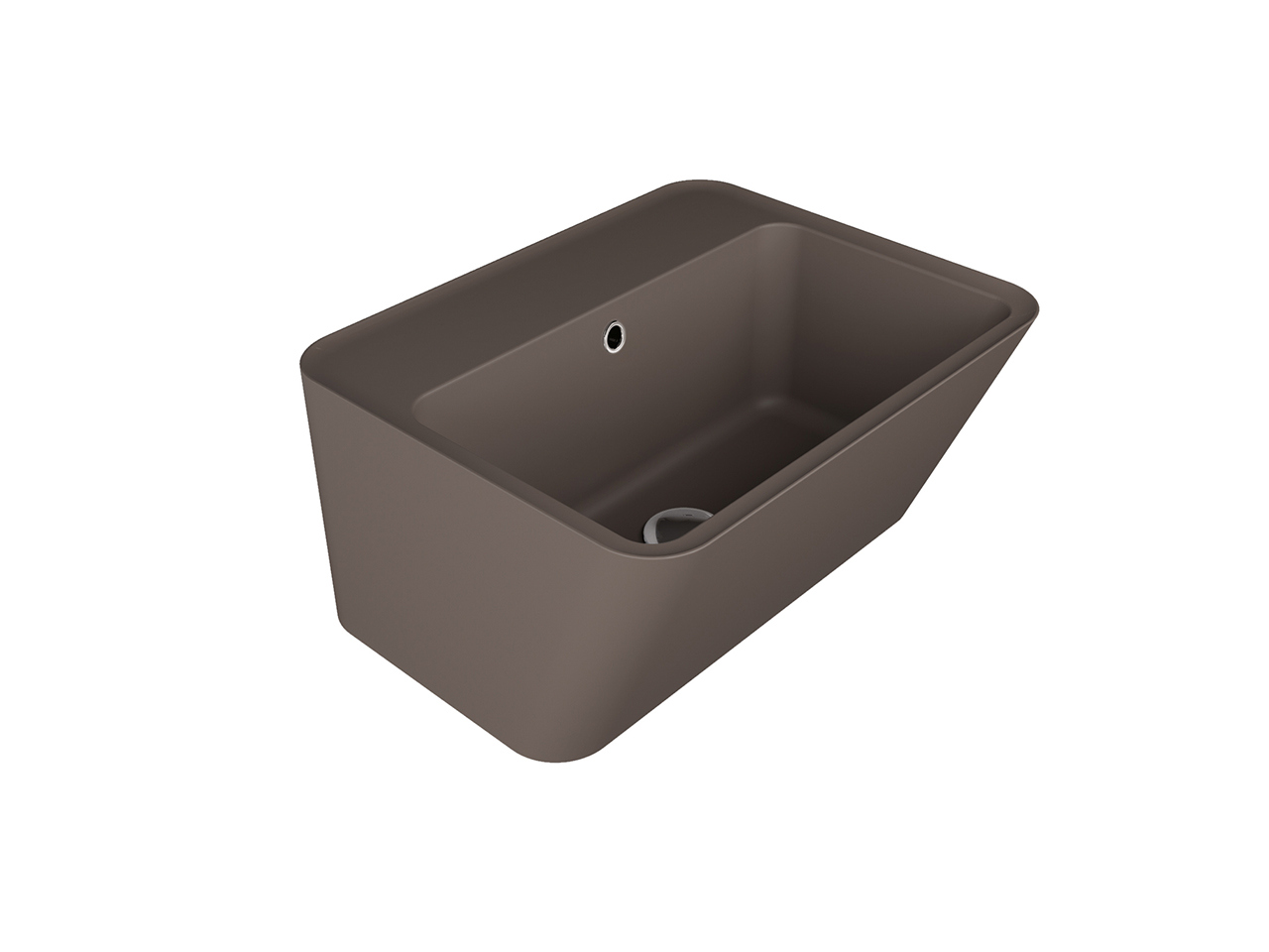 Lavabo Sospeso/Appoggio Wynn 50X40Xh.25 in Ceramica Opaco Siena-18231