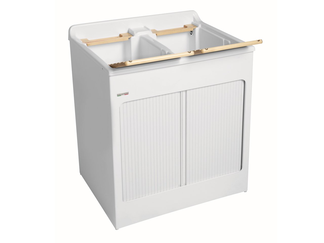 Lavatoio Lavacril 80X60 Bianco Serrandina Bianca-18203