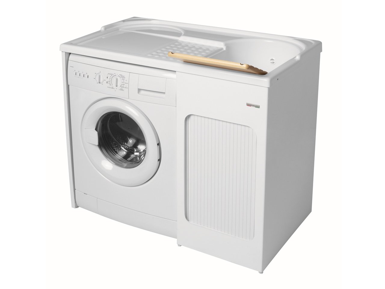 Lavatoio Lavacril B 106X60 Vasca Destra Serrandina Bianca-18204