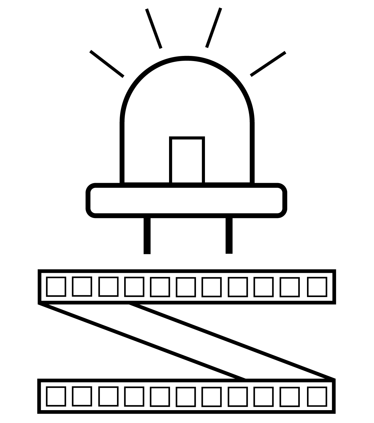 Illuminazione a LED per vetrinette - 2 LED