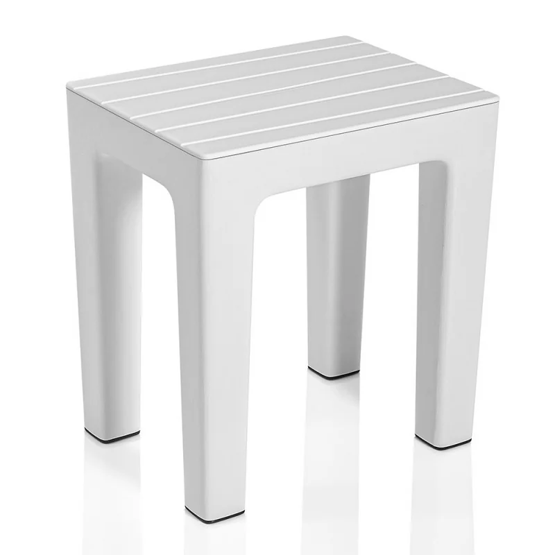 Lello lo sgabello multiuso ad alta resistenza bianco effetto legno