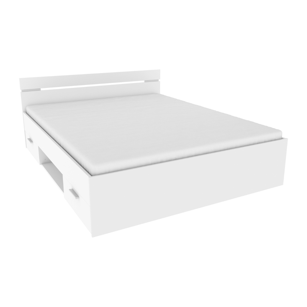 Letto 160x200 cm 2 cassetti e 1 nicchia L164,5 cm - MICHIGAN