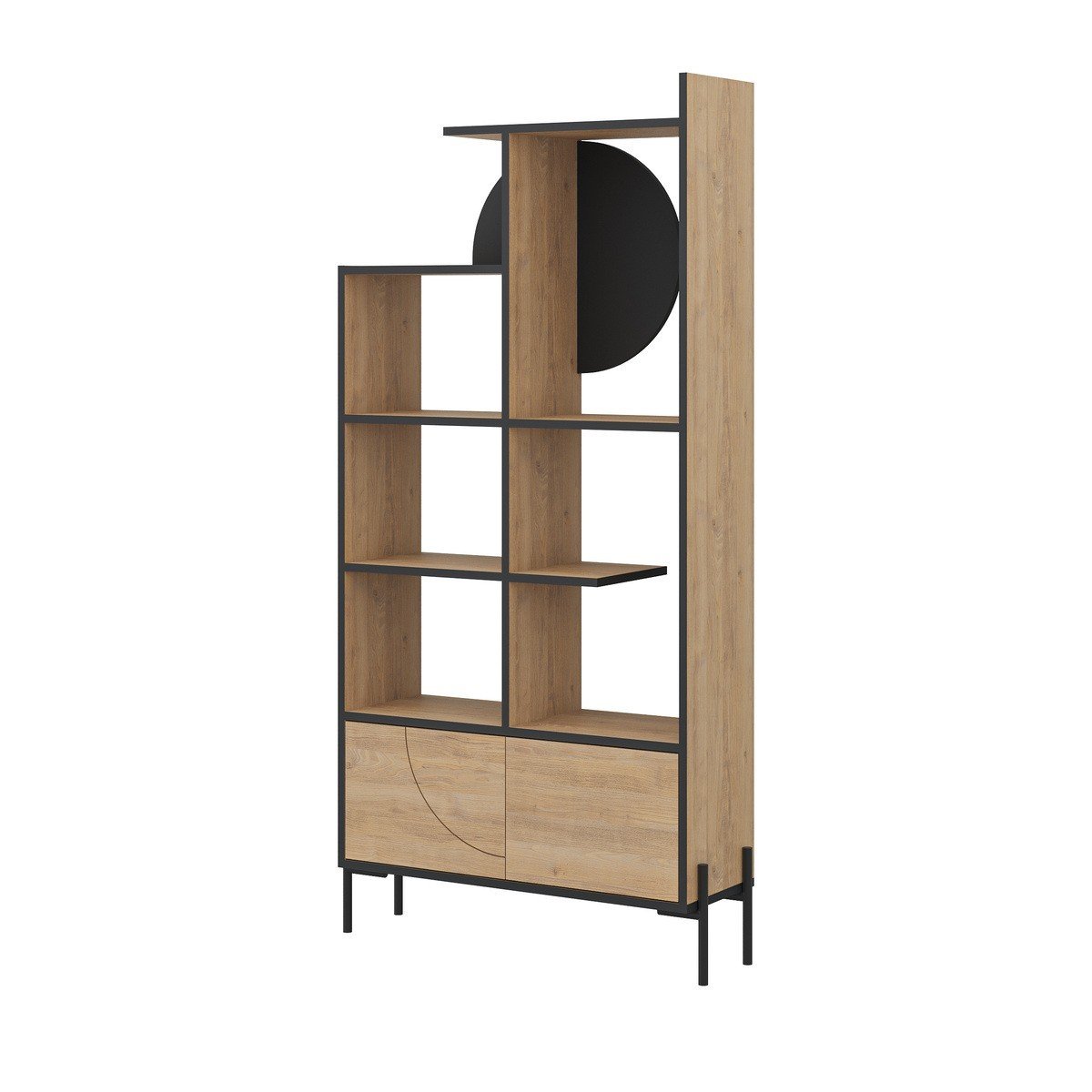 Libreria 2 ante con piedi in metallo H180 cm – DUBAI
