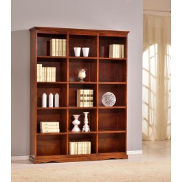 LIBRERIA IN LEGNO COLORE NOCE SCURO - L 156 P38H 205