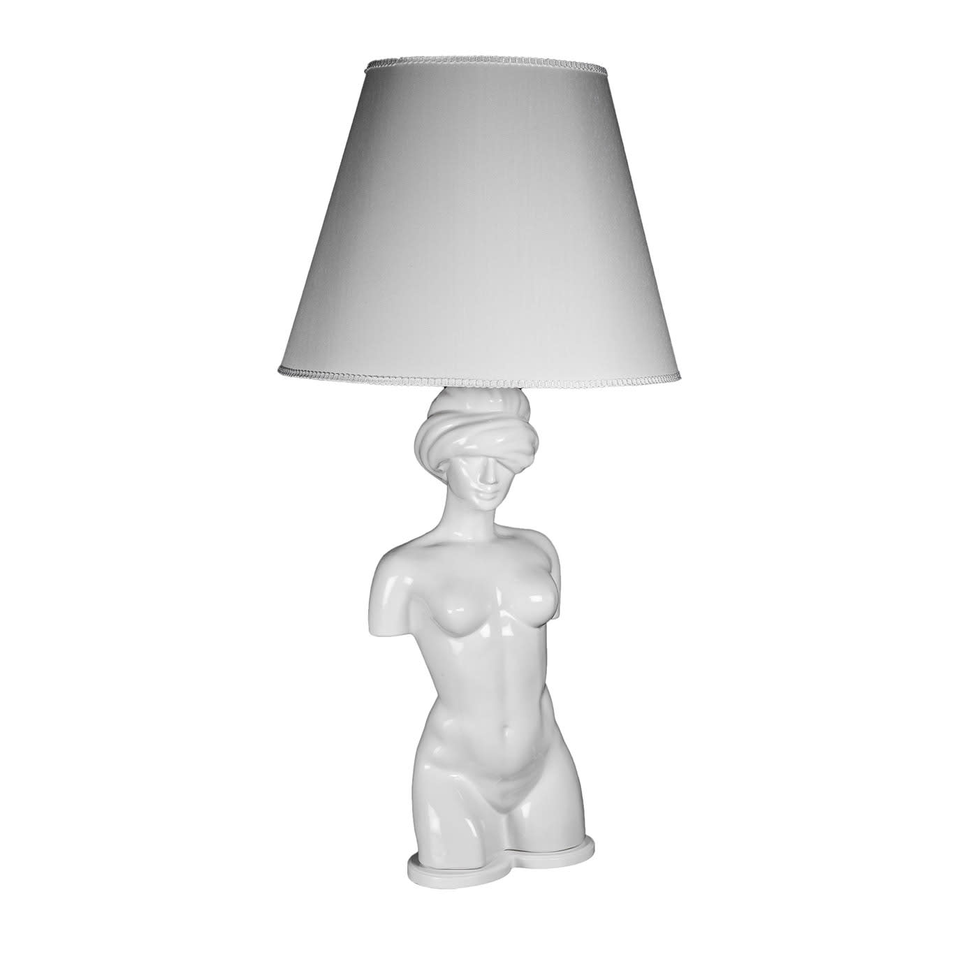 Lampada da tavolo antropomorfa bianca La Bellissima di Giulio Ciniglia
