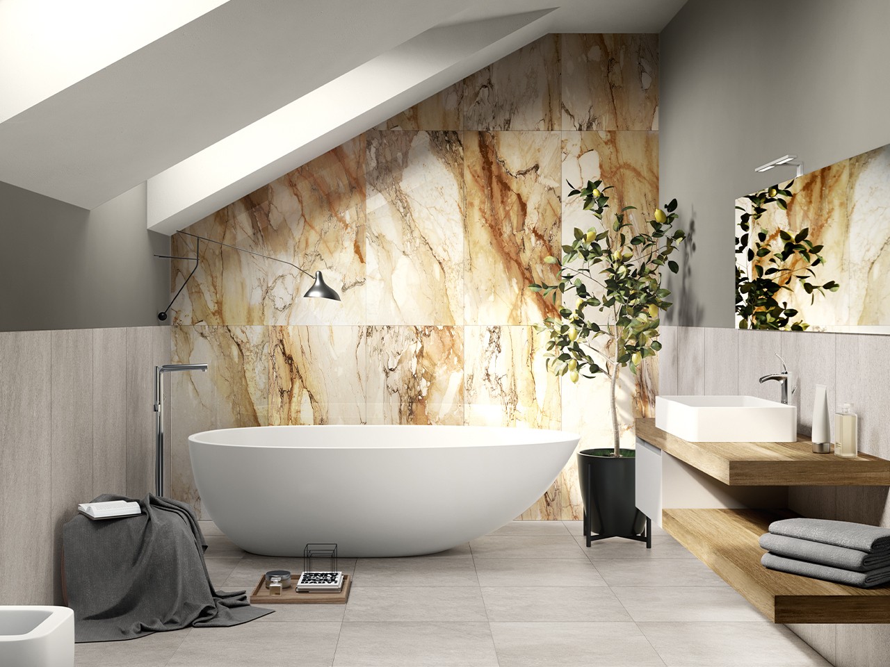 Piastrella Malawi Gold Marbles 60X120 Lappato Gres Effetto Marmo Oro-21334