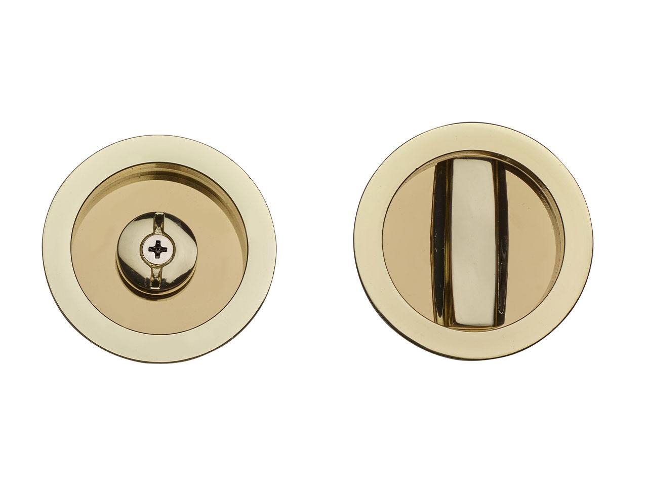 Maniglia Slide Round Ottone Lucido con Trascinatore-67602