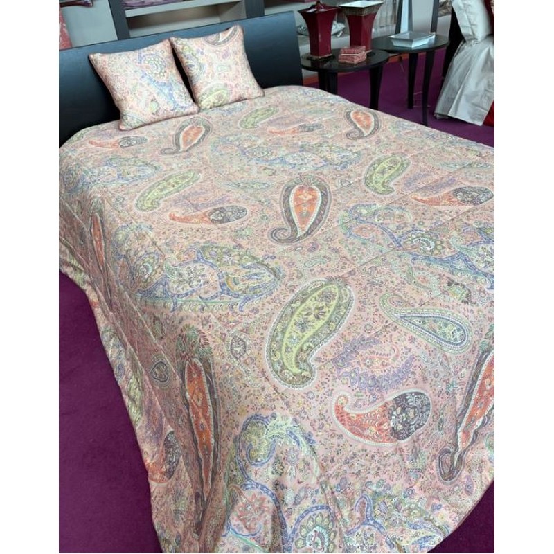 MARANTA TRAPUNTA MATRIMONIALE SALMONE 270X270 CM. 100 GR. 100% COTONE ETRO