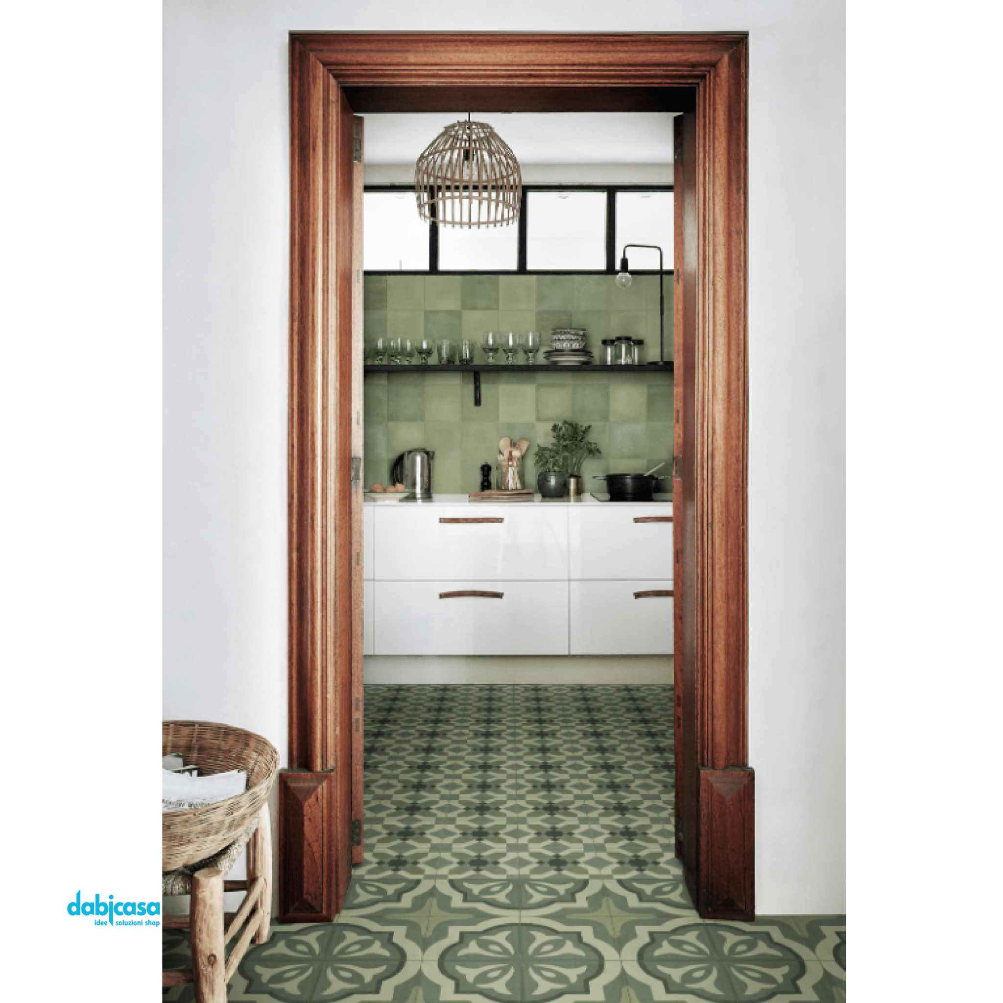 Marazzi "D_Segni Blend" Verde Tappeto 3 Rett.20x20