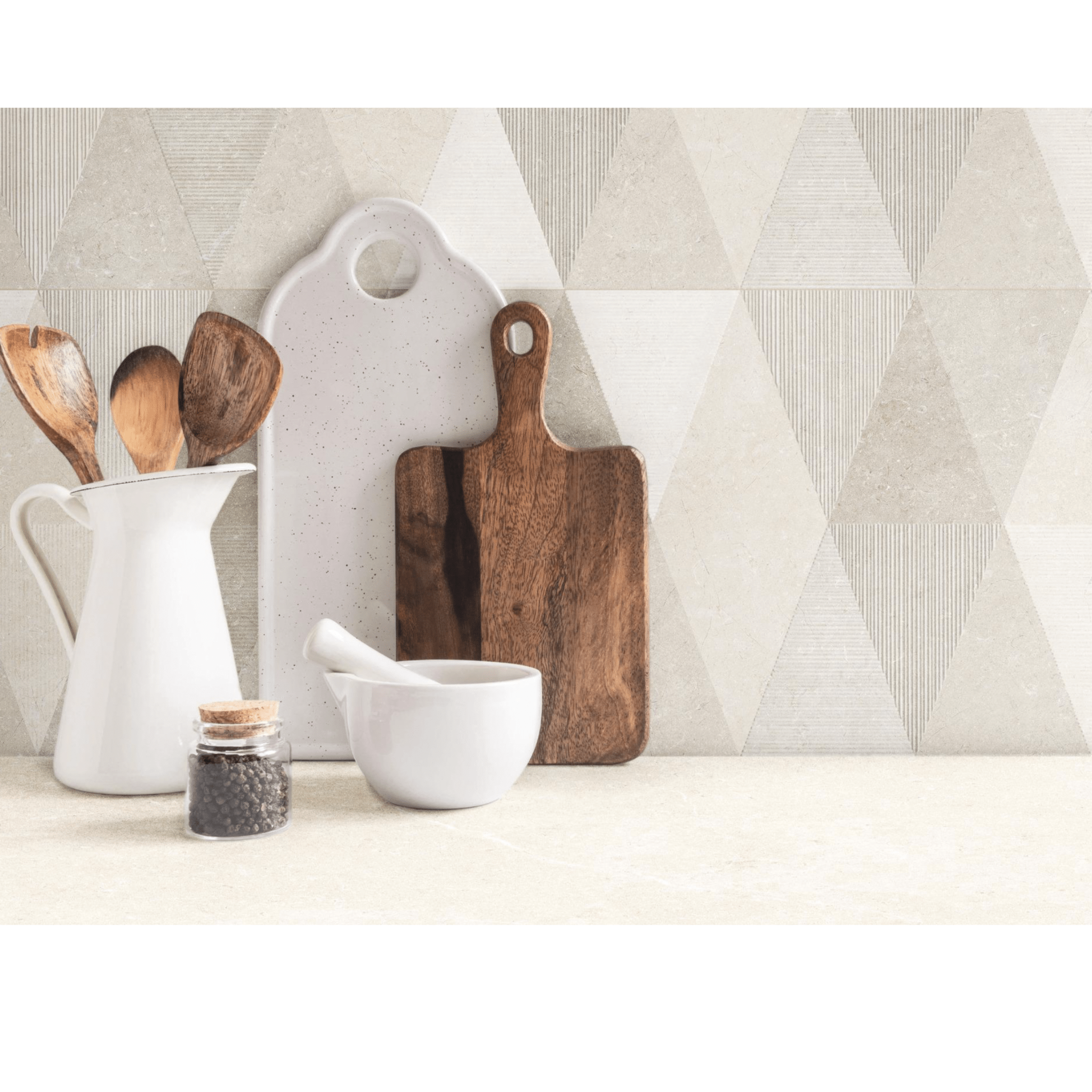 Marazzi Group Rettificato 40x120 Cm "Limestone Wall" Decoro Losanga Touch