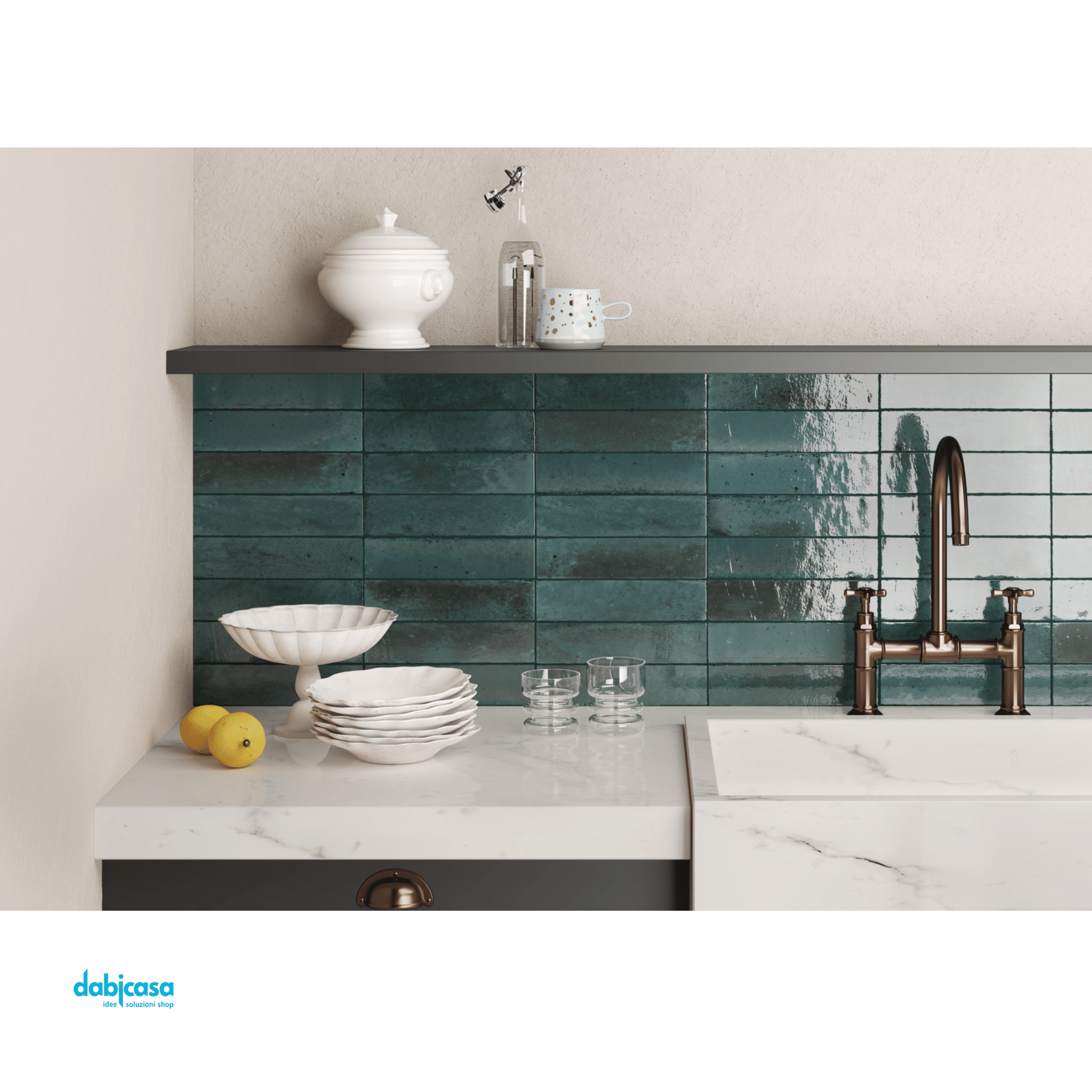 Marazzi "Lume" Blue Lux Rett.6x24