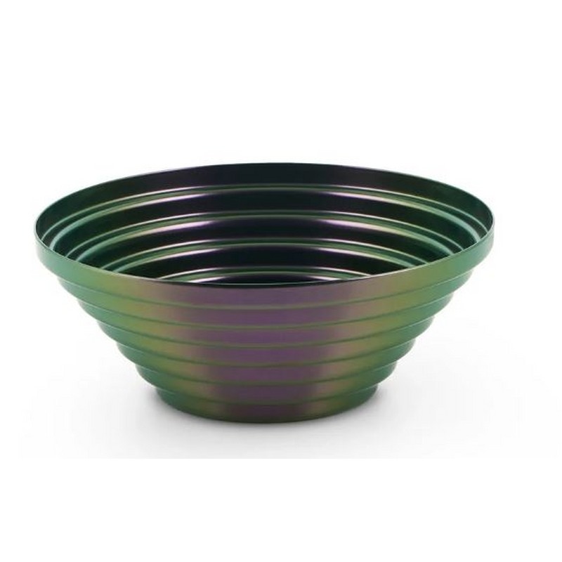 MAYA CESTINO 20 CM. IN ACCIAIO GREEN/PURPLE ALESSI