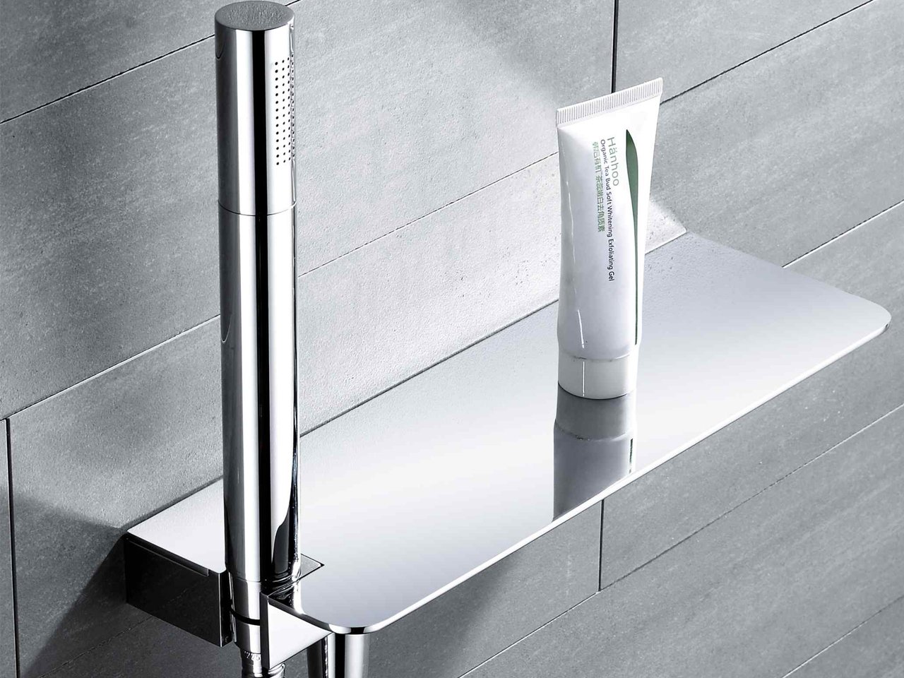 Presa Acqua Mel con Mensola Inox Lucido-17366