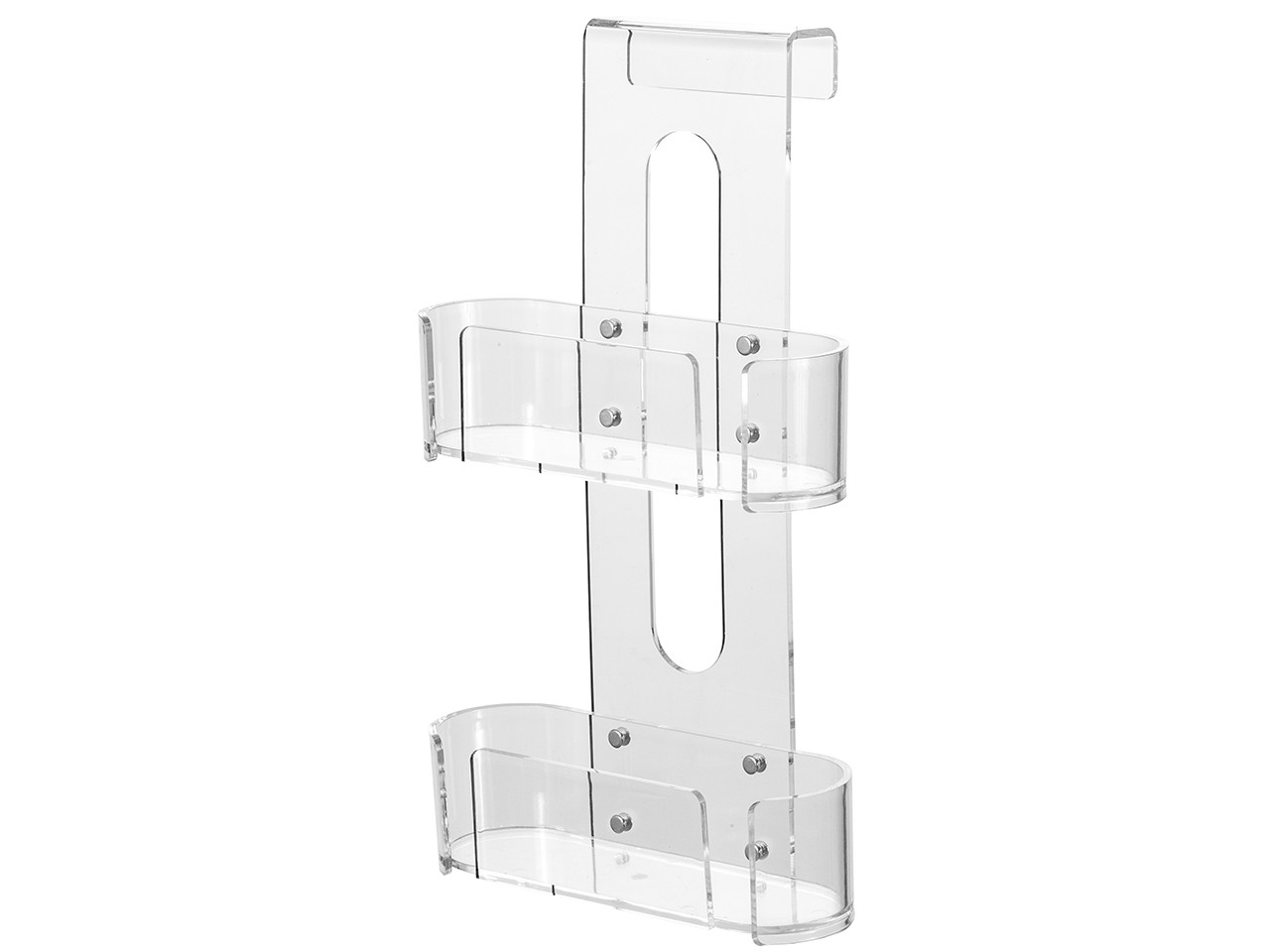 Mensola Doppia Portaoggetti Clear Trasparente-67463