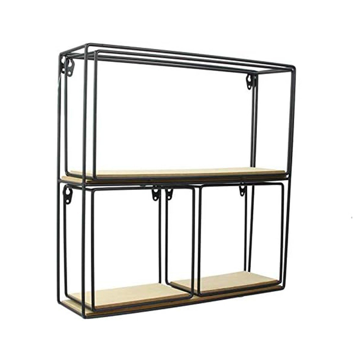 Mensole 4 pezzi in legno e metallo - H38 cm