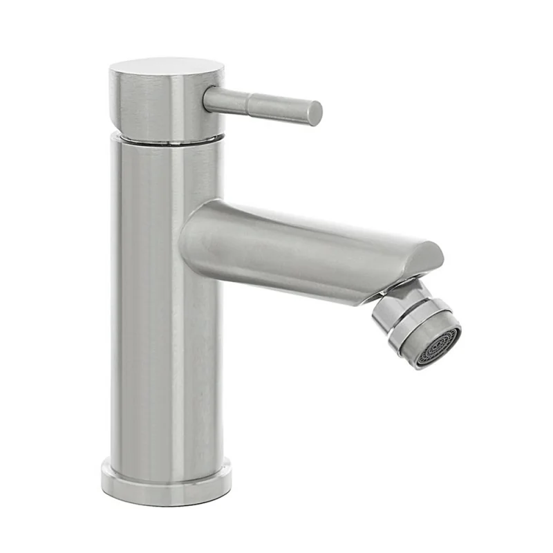Miscelatore bidet acciaio spazzolato con piletta click-clack York
