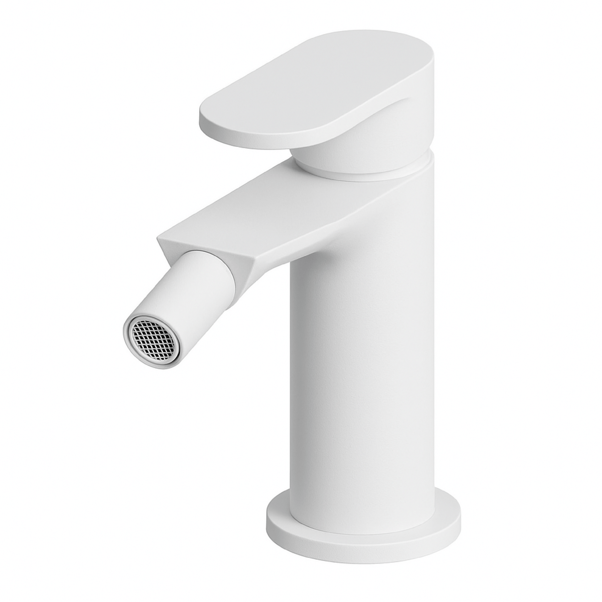 Miscelatore Bidet Monoforo Con Scarico Gattoni Rubinetteria "H20MIX 7000" Bianco Opaco