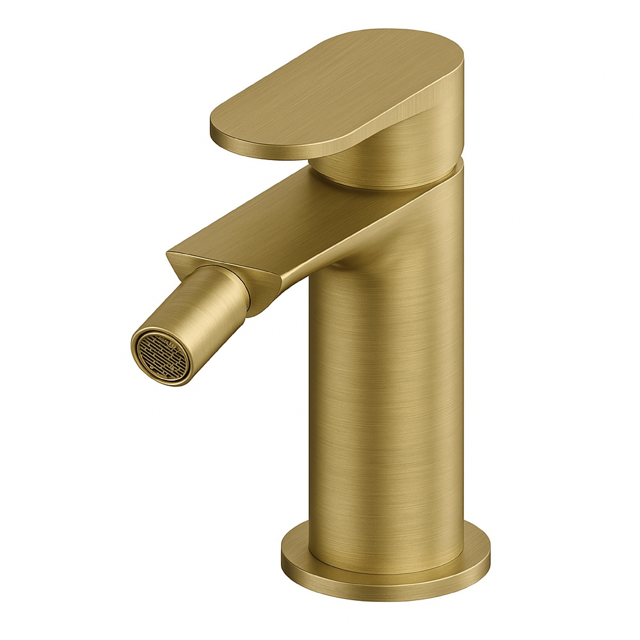 Miscelatore Bidet Monoforo Con Scarico Gattoni Rubinetteria "H20MIX 7000" Oro Satinato