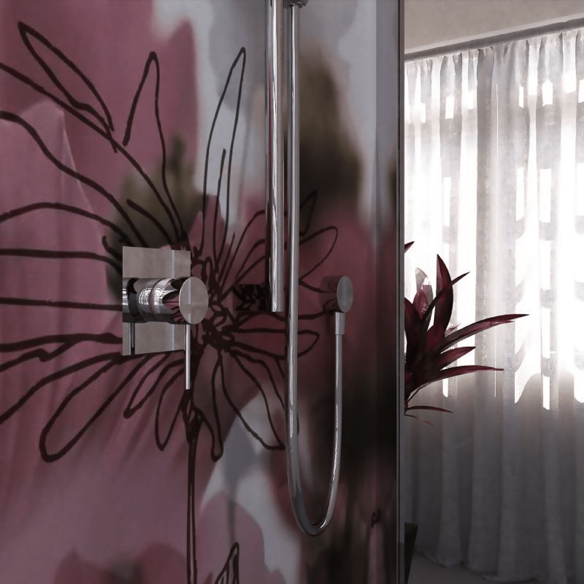 Miscelatore Doccia Ad Incasso Con Deviatore a 1 Via Ercos "Viktor" Cromo Lucido