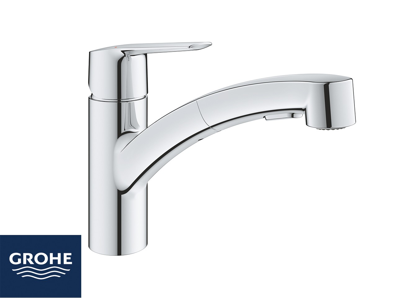 Miscelatore Monocomando per Cucina Grohe® Start Quickfix con Doccetta Estraibile Cromo-70512