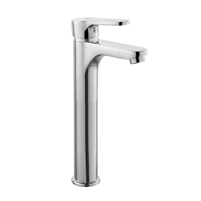 Miscelatore lavabo alto cromato con piletta serie Paco