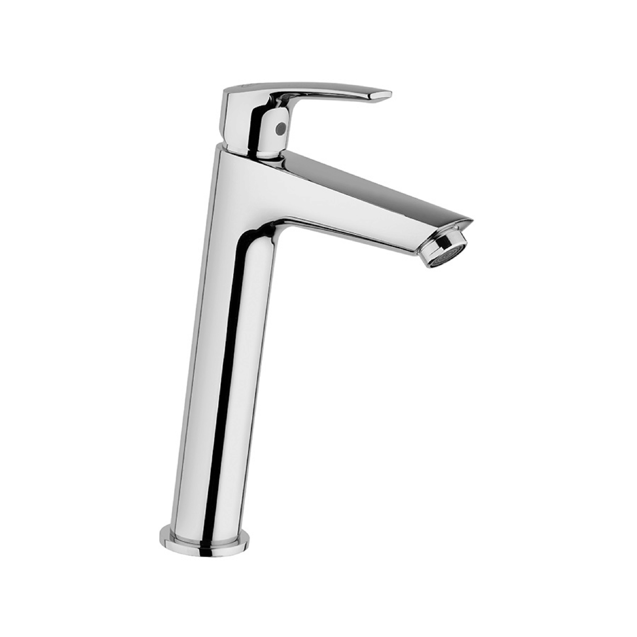 Miscelatore Lavabo Alto Senza Scarico Jacuzzi Rubinetteria "Lucente" Cromo Lucido