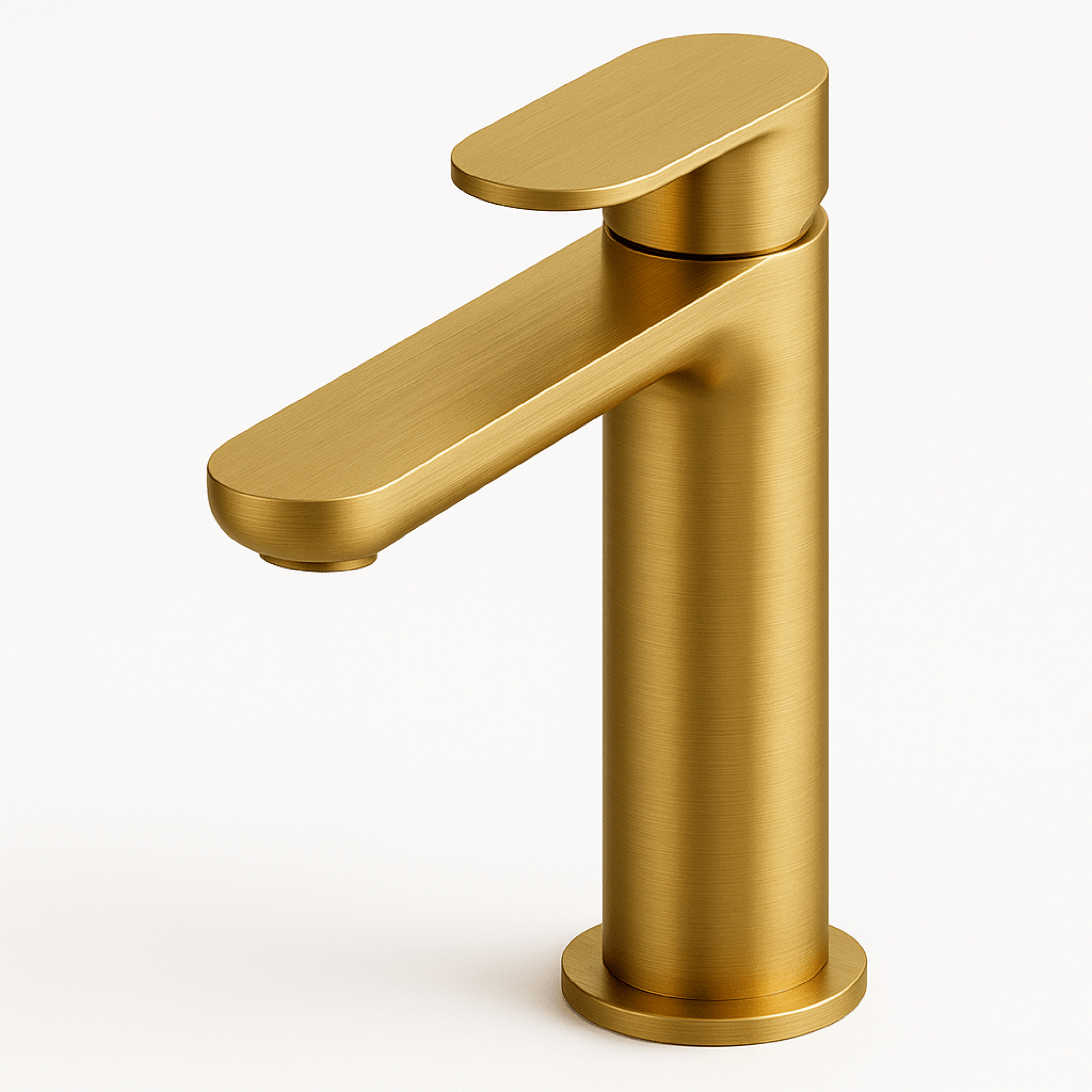 Miscelatore Lavabo Monoforo Con Scarico Gattoni Rubinetteria "H20MIX 7000" Oro Satinato