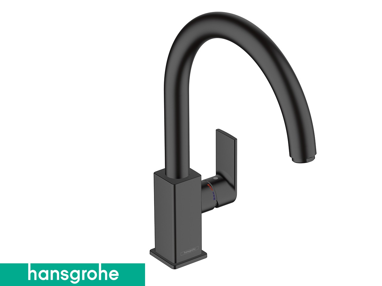 Miscelatore per Cucina Hansgrohe® Vernis Shape con Bocca Orientabile Monocomando Nero Opaco-67927