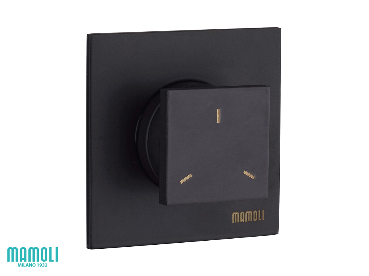 Placca con Deviatore 3 Vie Doccia Incasso Feel Monocomando Nero Opaco-59702