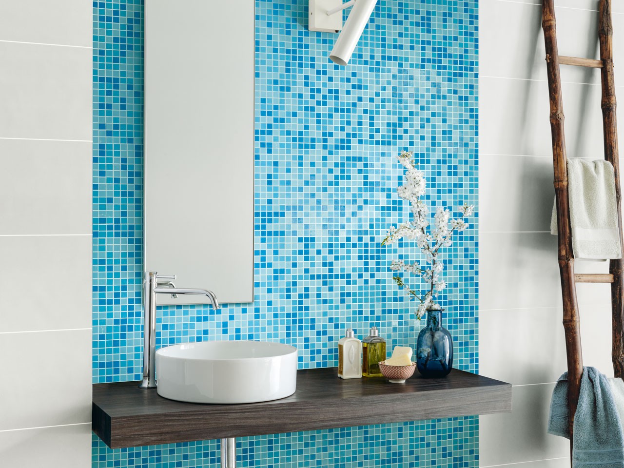 Mosaico Vetro M1 Mix Blue-77548