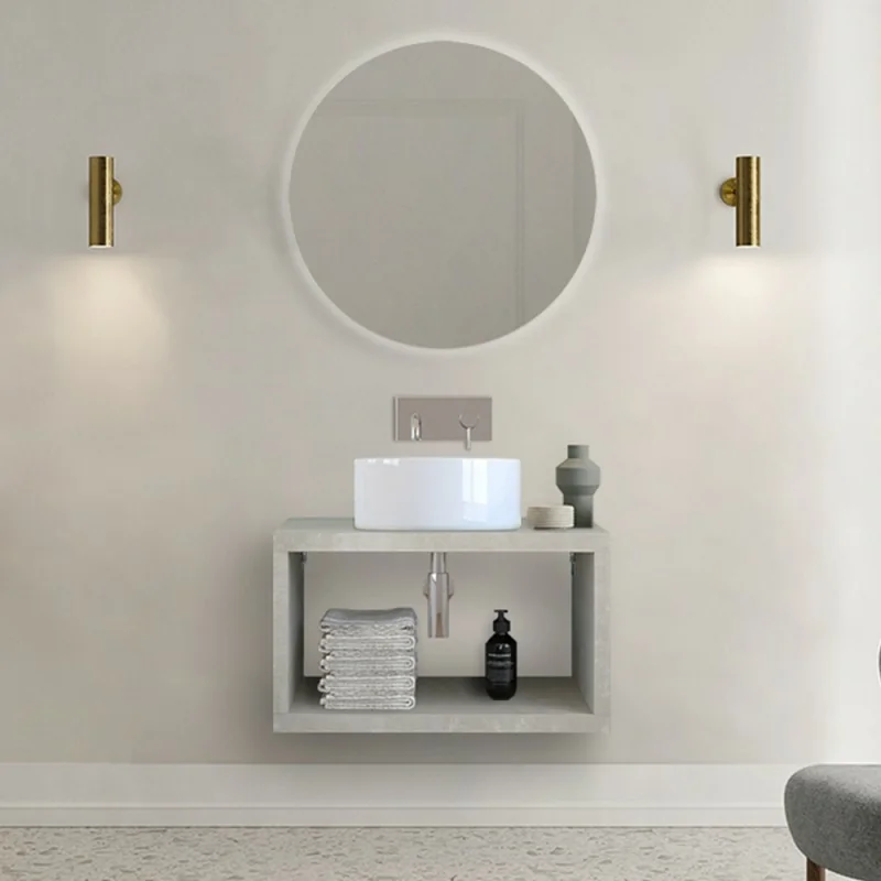 Mobile bagno sospeso aperto 60 cm Master grigio nuvola