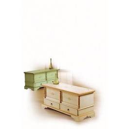 MOBILE CASSAPANCA CON CASSETTI DECORATA