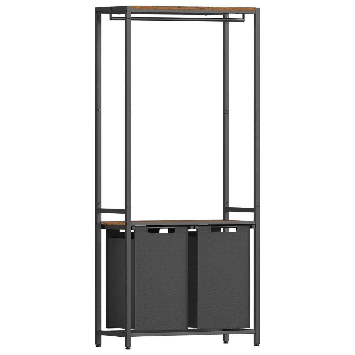 Mobile da bagno con cesto per biancheria integrato - H175 cm