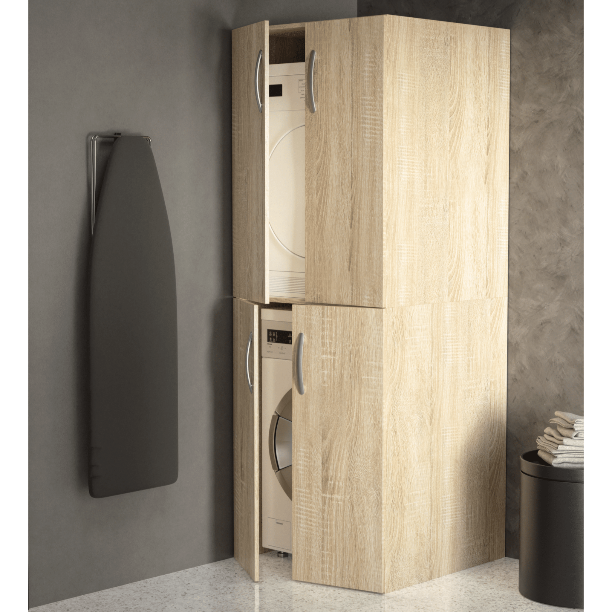 Mobile Per Lavatrice/Asciugatrice 70x70 Quattro Ante Esseci Arredo Bagno "Cloe"