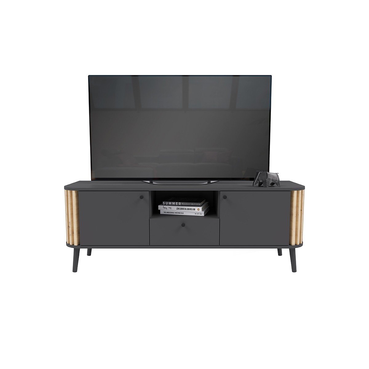 Mobile TV 1 cassetto, 2 ante e 1 nicchia L138 cm - PURE