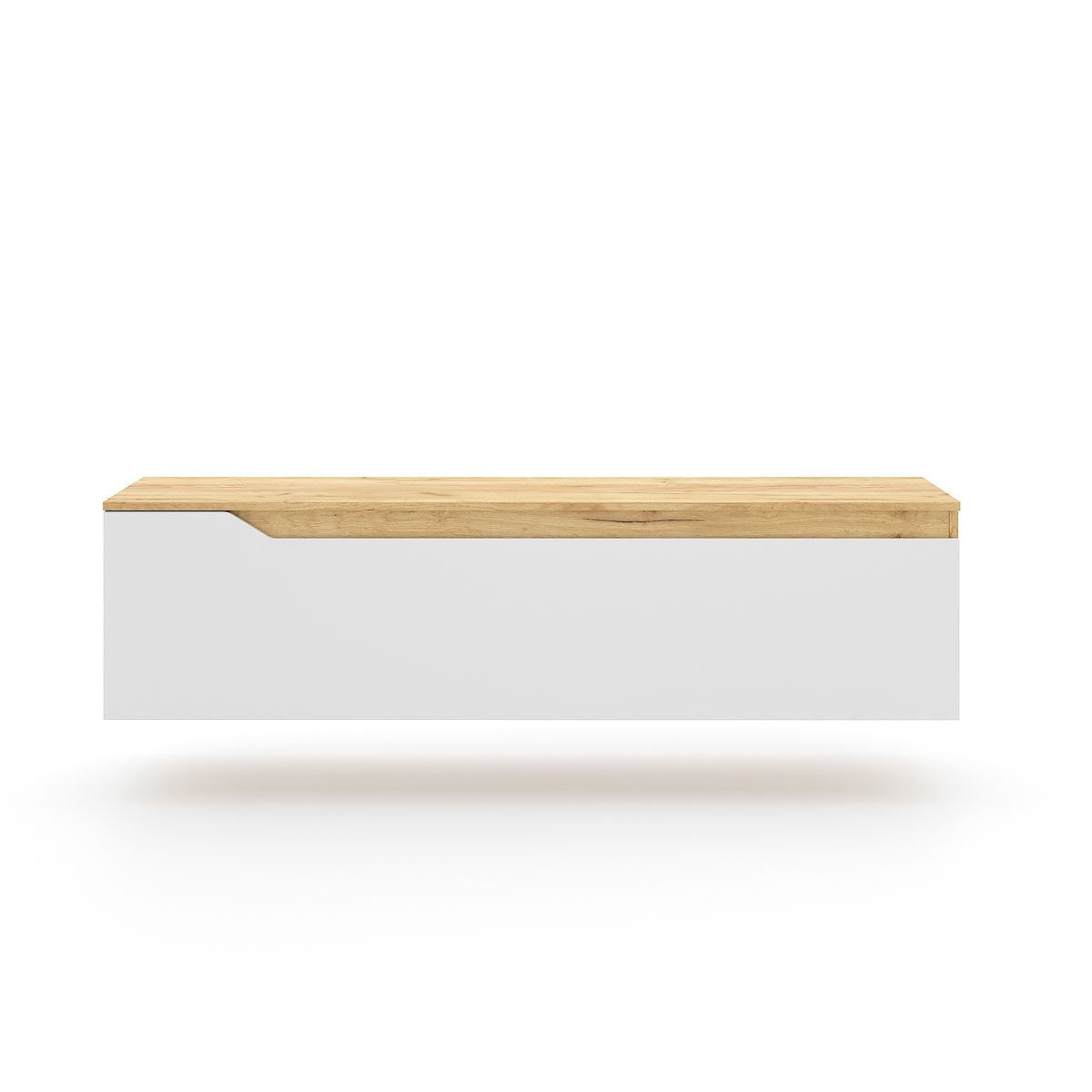 Mobile TV 1 porta decoro quercia dorata e bianco L140 cm - Tree