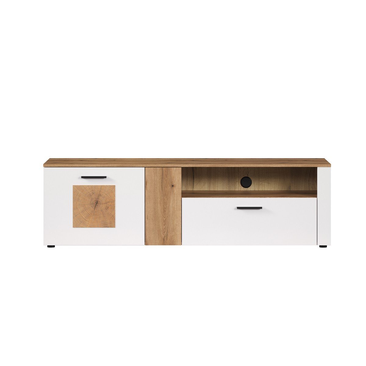 Mobile TV 2 ante, 1 cassetto, 1 nicchia e 1 apertura passacavi L170 cm - VITORIA