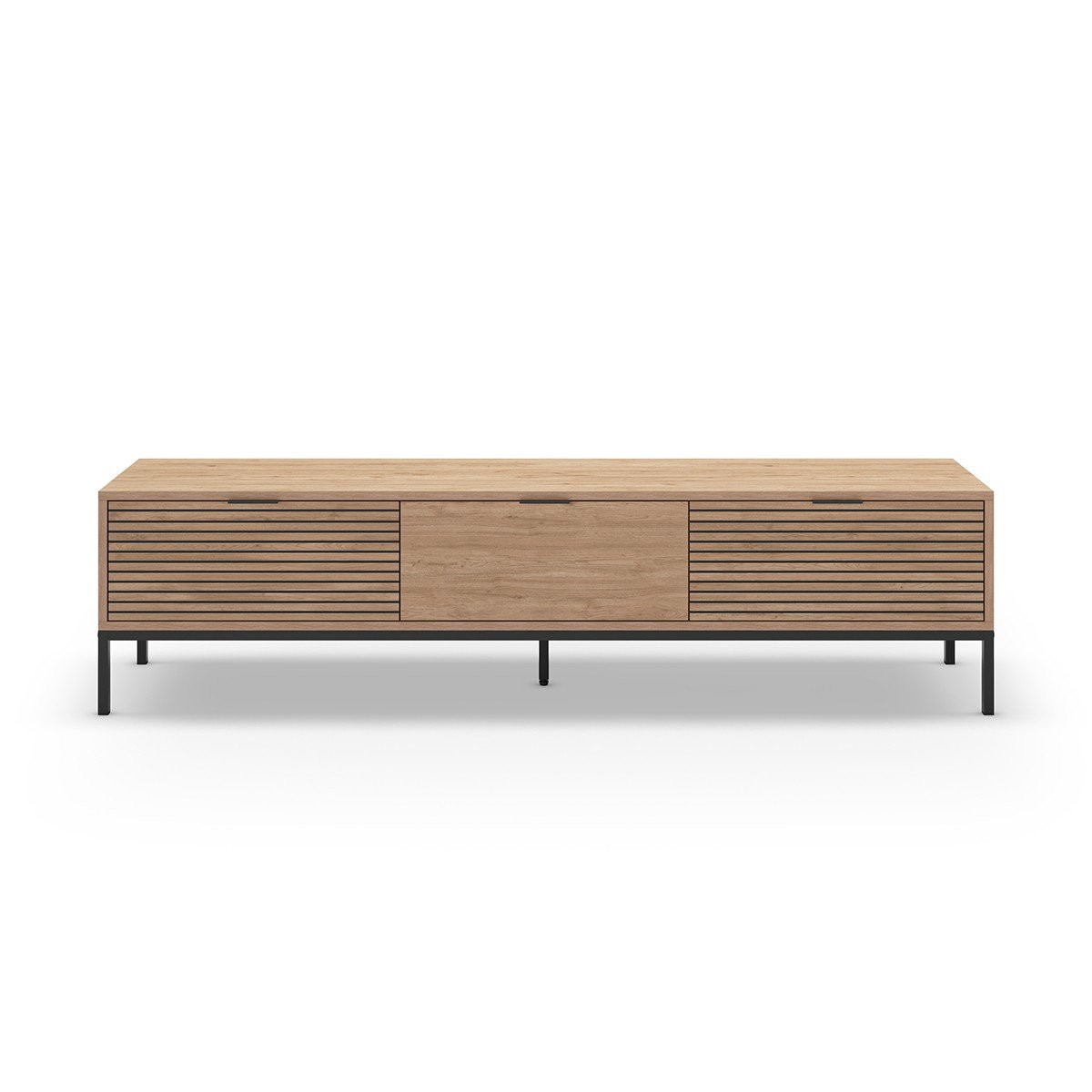 Mobile TV 3 cassetti e piedi in metallo Ariel - L180 cm