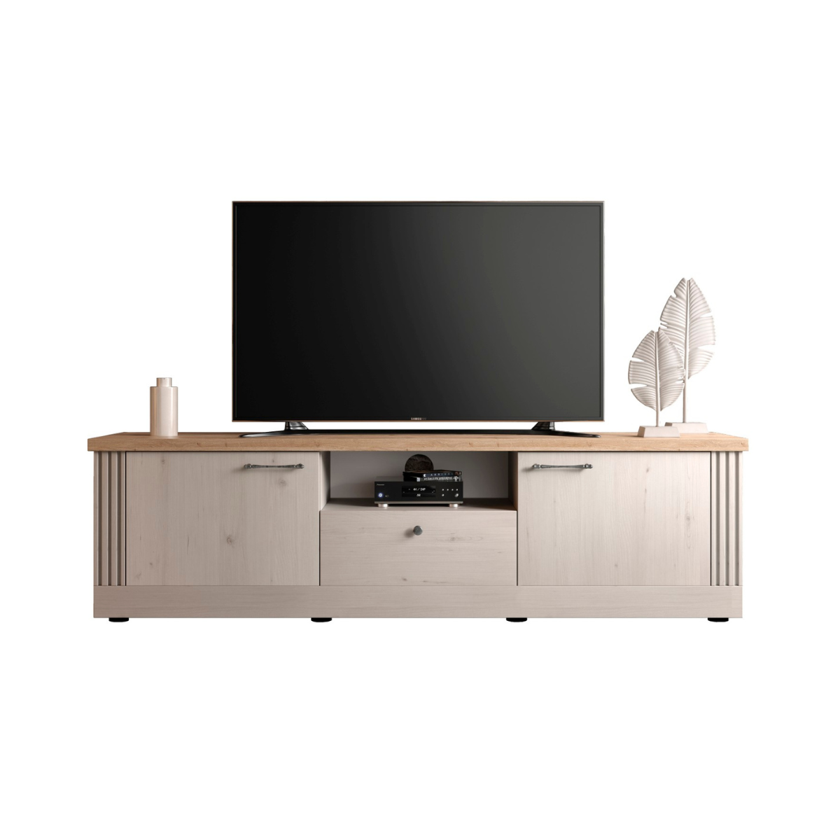 Mobile TV con 1 nicchia, 2 ante e 1 cassetto L211 cm - COUNTRY