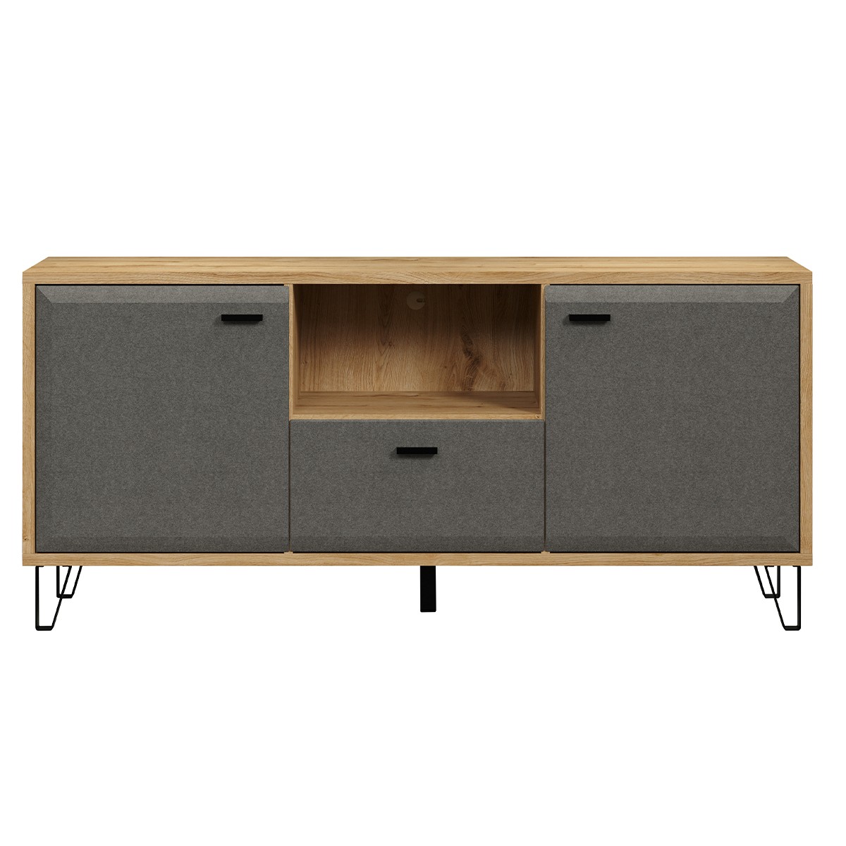 Mobile TV con 2 ante, 1 cassetto e 1 nicchia L144 cm - BLANSHE